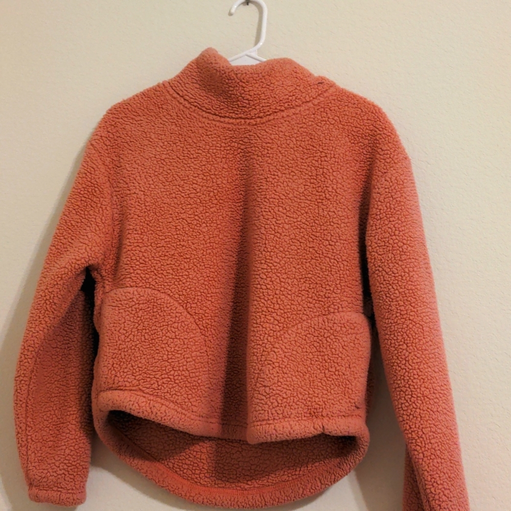 Pink fleece turtle neck
